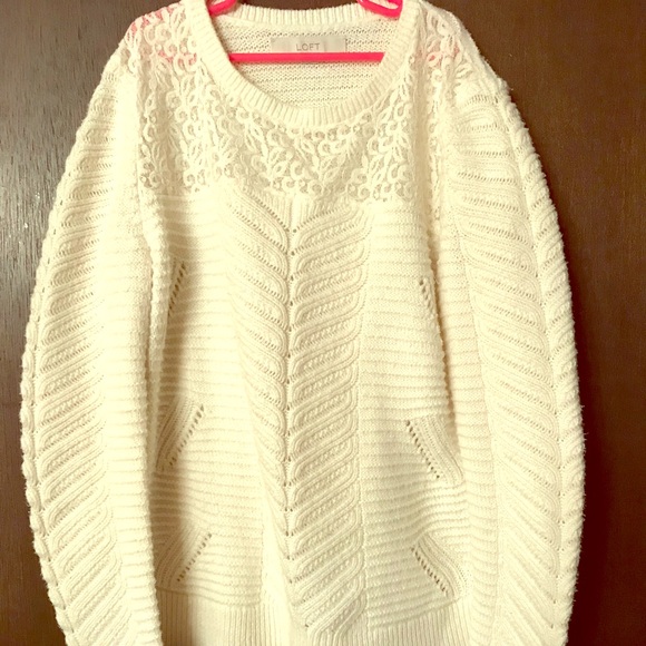 LOFT Sweaters - Lacey white Loft sweater